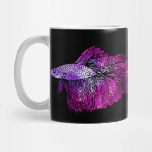 Pink Betta Fish Galaxy Mug